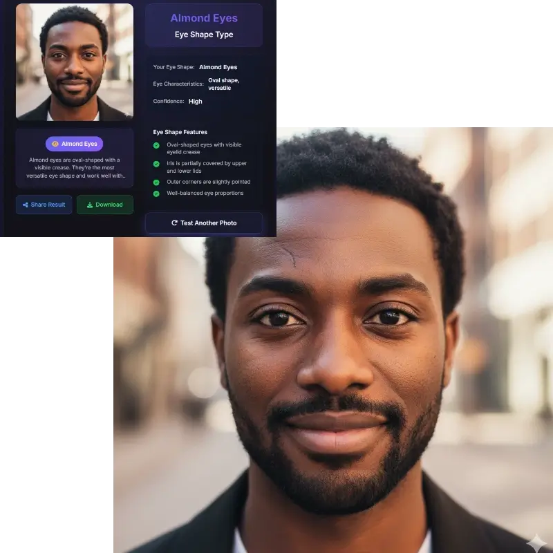 Ritratto che rappresenta scelte di stile dopo l’uso di un rilevatore della forma del viso