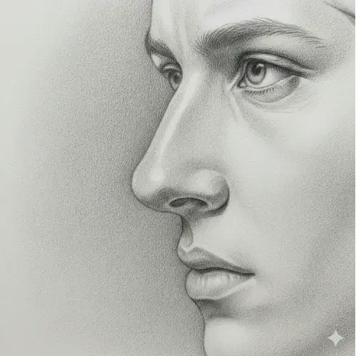 Nariz de botão como exemplo