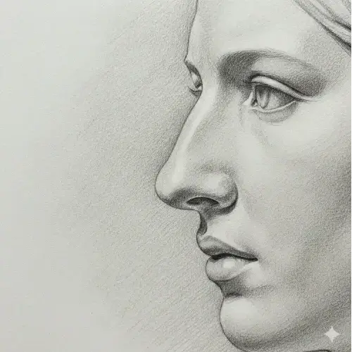 Nariz reto como exemplo